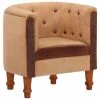 VidaXL Fauteuil Marron Cuir véritable et bois de manguier massif 1 VidaXL Fauteuil Marron Cuir véritable et bois de manguier massif -Fauteuils Soldes image 1 320601