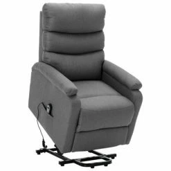 VidaXL Fauteuil inclinable Gris clair Tissu