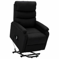 VidaXL Fauteuil inclinable Noir Tissu