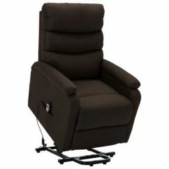 VidaXL Fauteuil inclinable Marron foncé Tissu