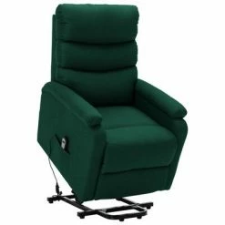 VidaXL Fauteuil inclinable Vert foncé Tissu
