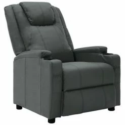 VidaXL Fauteuil inclinable Anthracite Similicuir