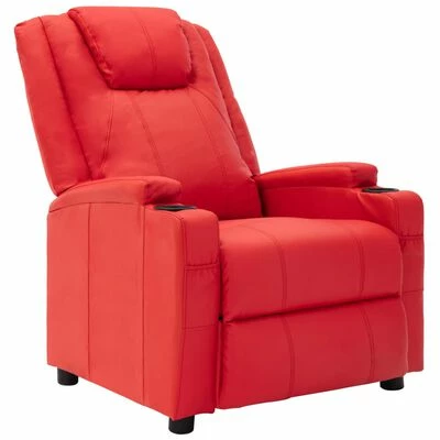 321309 vidaXL Reclining Chair Red Faux Leather 3 321309 vidaXL Reclining Chair Red Faux Leather