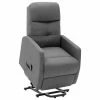 VidaXL Fauteuil inclinable sur pied Gris clair Tissu