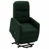 VidaXL Fauteuil inclinable sur pied Vert foncé Tissu 2 VidaXL Fauteuil inclinable sur pied Vert foncé Tissu -Fauteuils Soldes image 1 321338