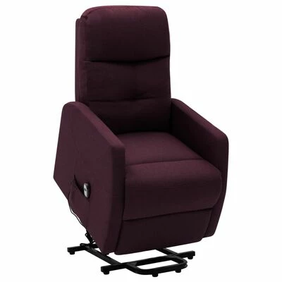 VidaXL Fauteuil inclinable sur pied Violet Tissu 3 VidaXL Fauteuil inclinable sur pied Violet Tissu