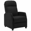 VidaXL Fauteuil inclinable Noir Similicuir