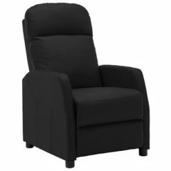 VidaXL Fauteuil inclinable Noir Similicuir