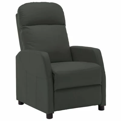 VidaXL Fauteuil inclinable Anthracite Similicuir 3 VidaXL Fauteuil inclinable Anthracite Similicuir