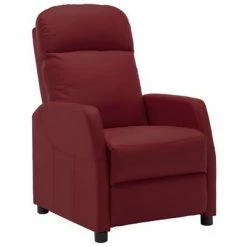 VidaXL Fauteuil inclinable Rouge bordeaux Similicuir