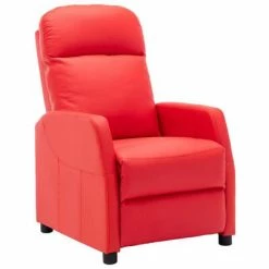 VidaXL Fauteuil inclinable Rouge Similicuir