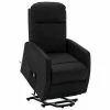VidaXL Fauteuil inclinable Noir Similicuir