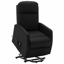 VidaXL Fauteuil inclinable Noir Similicuir