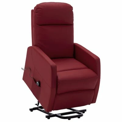 VidaXL Fauteuil inclinable Rouge bordeaux Similicuir 3 VidaXL Fauteuil inclinable Rouge bordeaux Similicuir