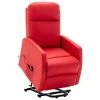 VidaXL Fauteuil inclinable Rouge Similicuir -Fauteuils Soldes image 1 321371