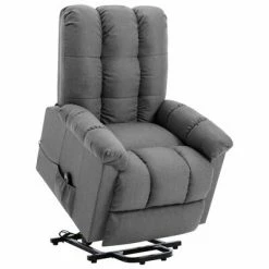 VidaXL Fauteuil inclinable Gris clair Tissu