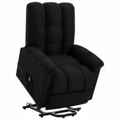 VidaXL Fauteuil inclinable Noir Tissu