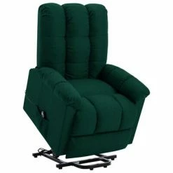 VidaXL Fauteuil inclinable Vert foncé Tissu