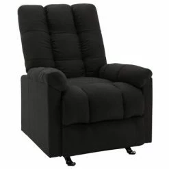 VidaXL Fauteuil inclinable Noir Tissu
