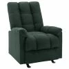 VidaXL Fauteuil inclinable Vert foncé Tissu