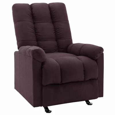 VidaXL Fauteuil inclinable Violet Tissu 3 VidaXL Fauteuil inclinable Violet Tissu