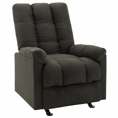 VidaXL Fauteuil inclinable Taupe Tissu 3 VidaXL Fauteuil inclinable Taupe Tissu