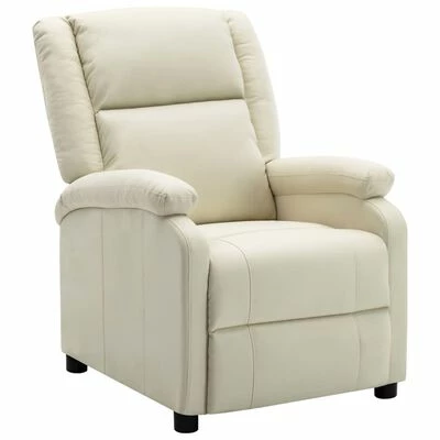 322437 vidaXL Recliner White Faux Leather 3 322437 vidaXL Recliner White Faux Leather