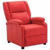 322441 vidaXL Recliner Red Faux Leather -Fauteuils Soldes image 1 322441