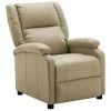 322442 vidaXL Recliner Cappuccino Faux Leather -Fauteuils Soldes image 1 322442