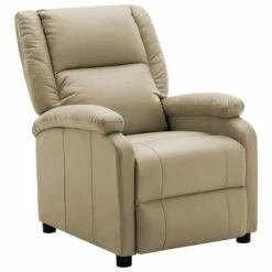 322442 vidaXL Recliner Cappuccino Faux Leather