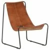 VidaXL Chaise de relaxation Marron Cuir véritable