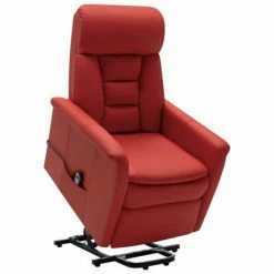 VidaXL Fauteuil inclinable Rouge bordeaux Similicuir