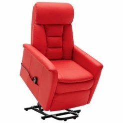 VidaXL Fauteuil inclinable Rouge Similicuir