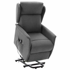 VidaXL Fauteuil inclinable Gris clair Tissu