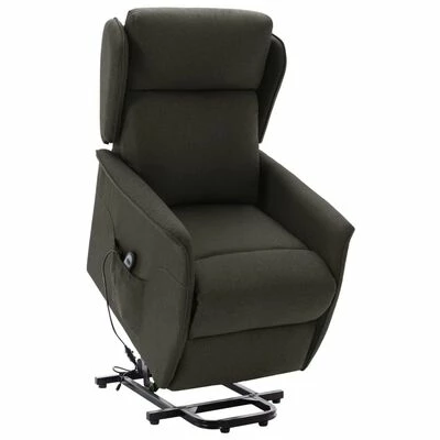 VidaXL Fauteuil inclinable Taupe Tissu 3 VidaXL Fauteuil inclinable Taupe Tissu