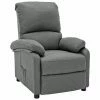 VidaXL Fauteuil inclinable Gris clair Tissu -Fauteuils Soldes image 1 324069