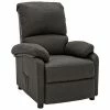 VidaXL Fauteuil inclinable Gris foncé Tissu