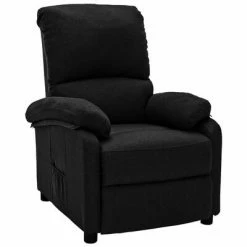VidaXL Fauteuil inclinable Noir Tissu