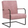 VidaXL Chaise cantilever Rose Velours