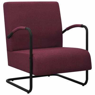VidaXL Fauteuil Violet Tissu 3 VidaXL Fauteuil Violet Tissu