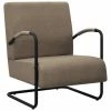 VidaXL Fauteuil Taupe Tissu