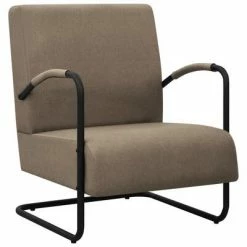 VidaXL Fauteuil Taupe Tissu