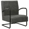 VidaXL Fauteuil Noir Similicuir