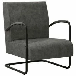VidaXL Fauteuil Noir Similicuir