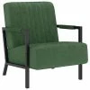 VidaXL Fauteuil Vert foncé Velours
