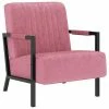 VidaXL Fauteuil Rose Velours
