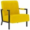 VidaXL Fauteuil Jaune moutarde Velours -Fauteuils Soldes image 1 325765