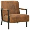 VidaXL Fauteuil Marron Tissu