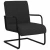 VidaXL Chaise cantilever Noir Similicuir -Fauteuils Soldes image 1 325786