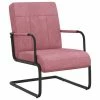 VidaXL Chaise cantilever Rose Velours 2 VidaXL Chaise cantilever Rose Velours -Fauteuils Soldes image 1 325792
